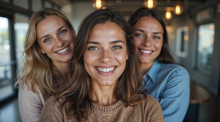 Fototapeta premium Image of inclusion, diversity and entrepreneurs in the office, working as a team, supported and happy. Smile, collaborate and be inclusive with your team of employees through mission.