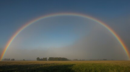 rainbow over the sky
