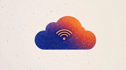 Abstract cloud storage representation with digital symbols, dynamic lines, and secure nodes, emphasizing technological advancement and secure systems.