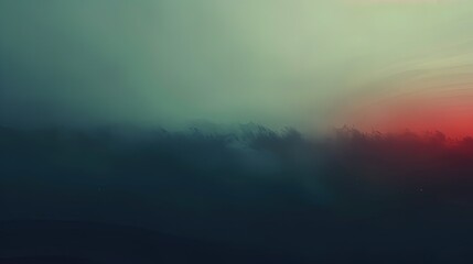 Fototapeta premium Abstract Landscape with Fog and Sunset Hues