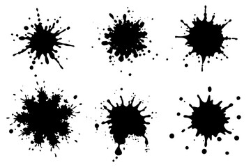 Fototapeta premium set of ink splashes