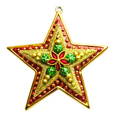 Festive Christmas golden star png