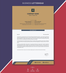 Modern Professional Corporate Letterhead Template Design, Minimal Business Layout with Green and Black Accents, Abstract Geometric Background, and Clean Print-Ready Concepts for Company Branding