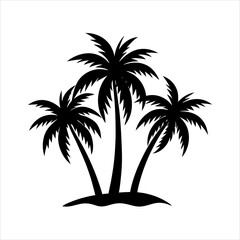 silhouette of palm trees