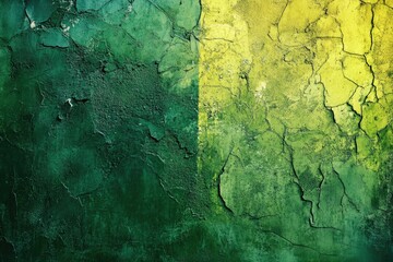 Obraz premium Vintage Brasil Canvas. Grunge Textured Brazilian Flag with National Colors in Abstract Backdrop