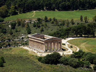 Paysage de Sicile, temple de Ségeste