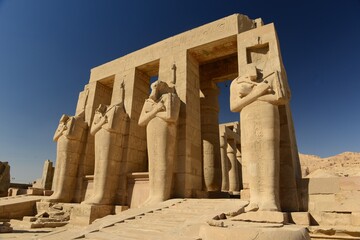 Fototapeta premium Ramessseum Temple, Luxor, Egypt, Africa. Temple dedicated to Rameses II.