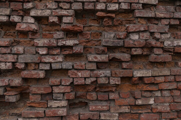 Fototapeta premium view of the old brick wall