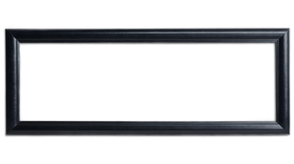 Elegant Black Frame: A Blank Canvas for Your Imagination. Transparent Background.