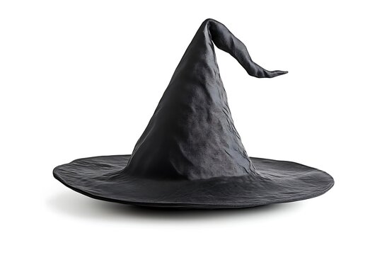 recommend clip art: Black halloween witch hat isolated on white background