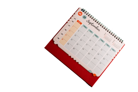November 2024 calendar. Page of the annual business desk month calendar isolated on transparent png