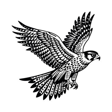 Print eagl silhouette vector