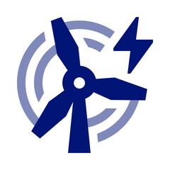 Wind Turbine Power Generator Duotone Icon