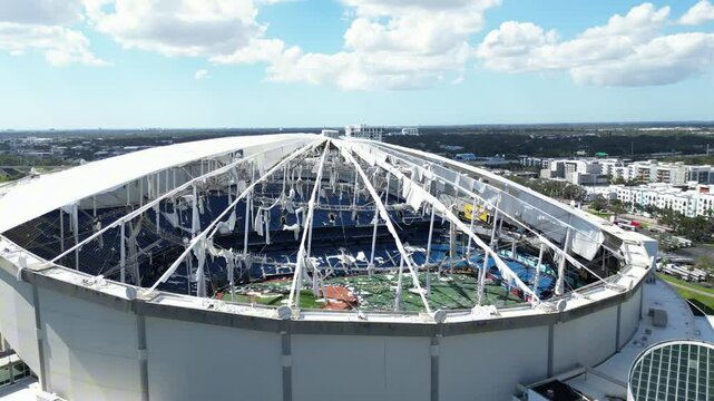 Tropicana Filed After Hurricane Milton, unrecognizable 