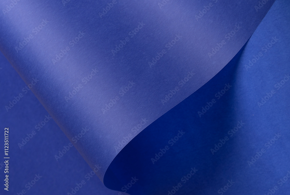 Leinwandbilder elegant royal blue tracing paper background with a matte finish and subtle wavy folds. translucent