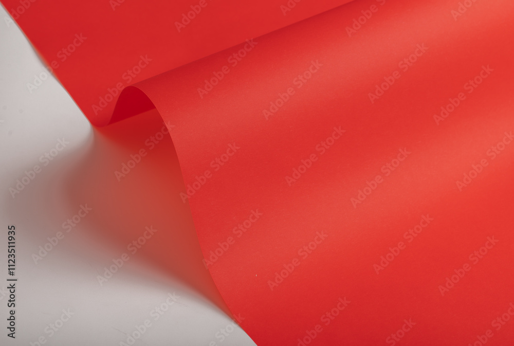 Poster Elegant scarlet red paper background with a fine texture and subtle gradient. Featuring soft folds