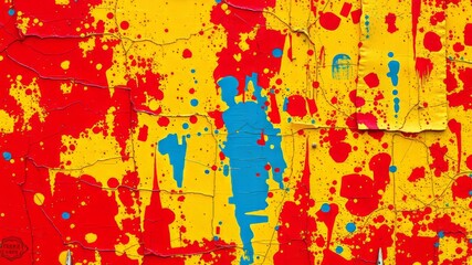 Obraz premium Grunge Abstract Art - Red Yellow Blue Texture