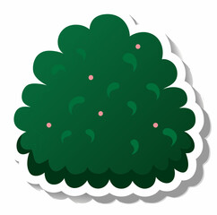 green bush cartoon style

