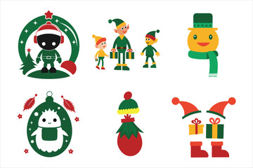 Fototapeta premium Merry Christmas to you, my child,silhouette vector art illustration