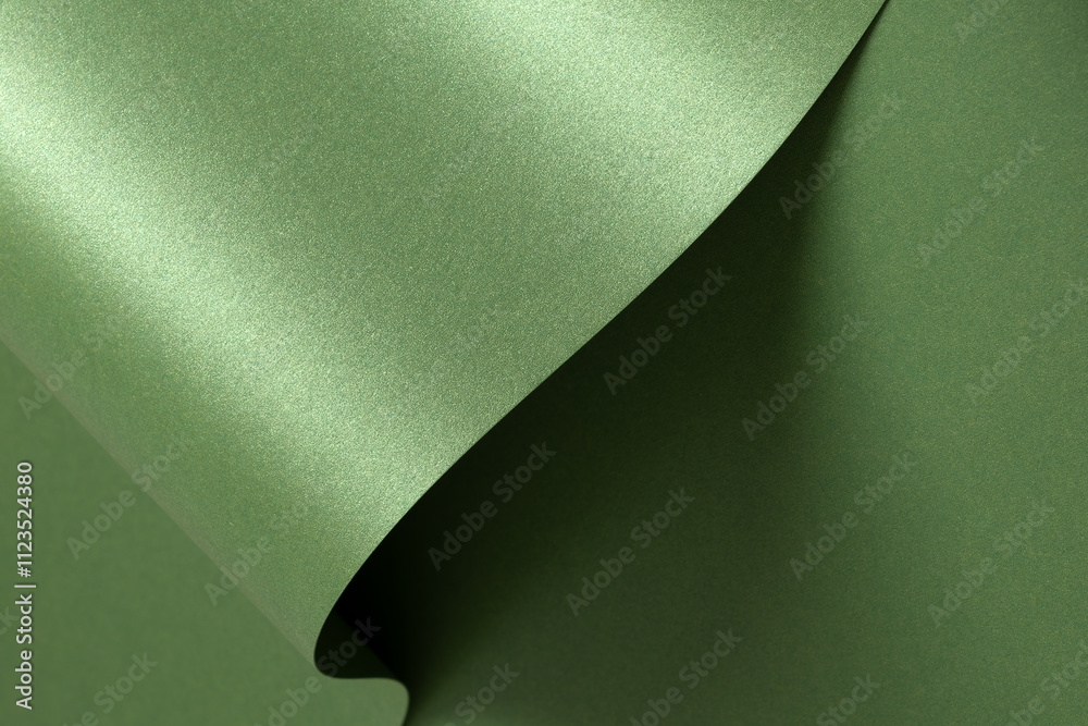 Poster Luxurious green paper background with a smooth satin texture and subtle metallic sheen. Monochrome