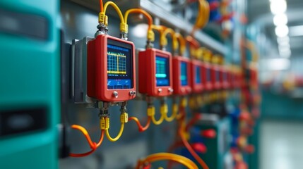 Close-up of Current Sensor Voltage Probes in Use