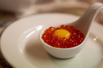 Ikura and Quail Egg Sashimi