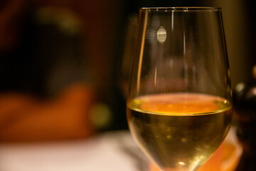 Single Glass of White Wine