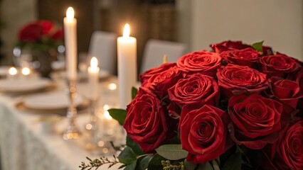 Obraz premium Elegant Bouquet of Red Roses for Special Occasions