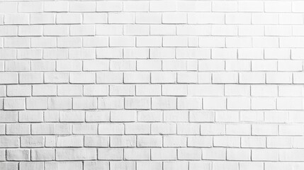 Fototapeta premium White Brick Wall with Horizontal Mortar Lines