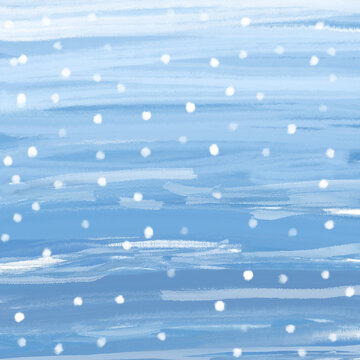 Pastel Watercolor 4K Winter Snow Blizzard Background Water Blue Sky Christmas Xmas Wallpaper Acrylic Abstract Art