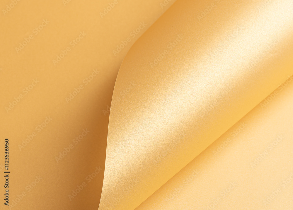 Fototapete yellow paper background with a smooth glossy finish and subtle gradient. featuring gentle folds and