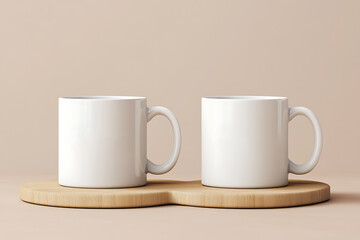 modern mug mockup on a neutral background, high quality finish showing creative design