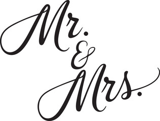 Elegant Mr. & Mrs. Calligraphy Design