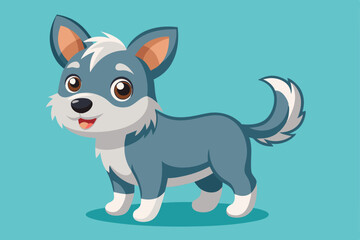 Obraz premium A cute cartoon dog vector art illustration.