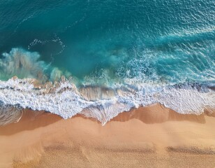 A breathtaking aerial view of a pristine coastline.