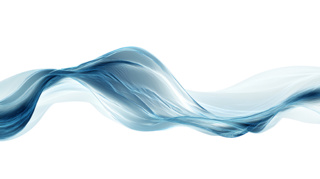 Abstract wave design with soft curves in shades of blue, ideal for backgrounds and graphics. - Powered by Adobe