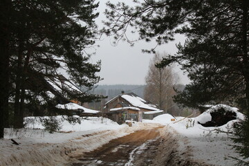 old house near the forest