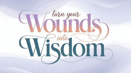 Fototapeta premium turn your wounds into wisdom