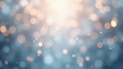 Obraz premium Faded light circles. Elegant pattern of silvery bokeh lights creating an ethereal, misty atmosphere with flawless texture and perfect clarity, 4K UHD