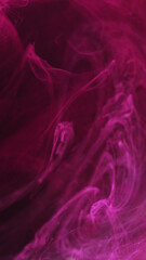 Blur ink. Water background. Defocused bright purple paint mist smoke vortex vapor steam liquid...