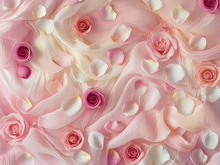 Textured Rose Petal Background