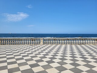 Livorno, Italien, Toskana, Promenade, meer, wasser, küste