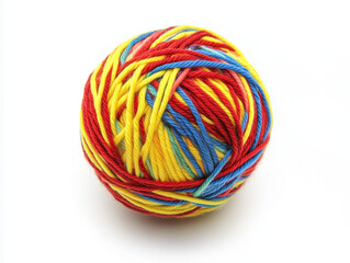 A ball of yarn isolated on a white background