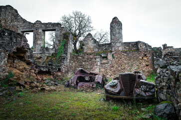 Ruins of the village Oradour-sur-glane, France