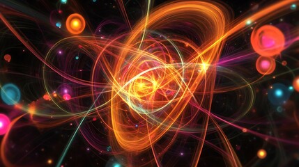 Naklejka premium A virtual AI assistant explaining the concept of string theory.