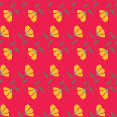 Seamless floral pattern, abstract natural print with hand drawn wild plants. Delicate botanical design: large white flowers, leaves, branches on a light background. Vector illustration.