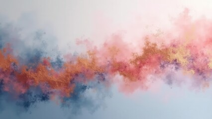 Obraz premium Soft golden blush textures. Subtle periwinkle and rose gold abstract design with metallic sheen. Perfect clarity, noise-free, 4k UHD.