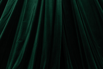 Green curtain in theatre background