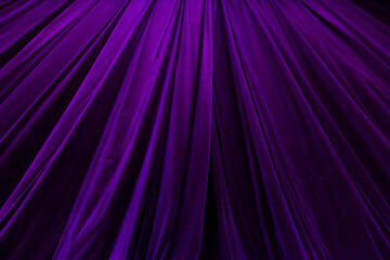 Violet curtain in theatre background