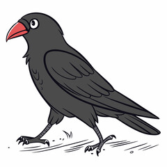 Obraz premium raven on a branch